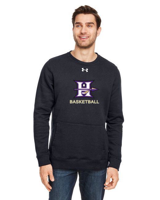 Hallsville Indian Basketball Under Armour Men's Hustle Fleece Crewneck Sweatshirt - 1302159