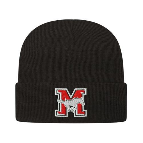 Manor High School Mustangs Baseball Knit Cap with Cuff - TKN24