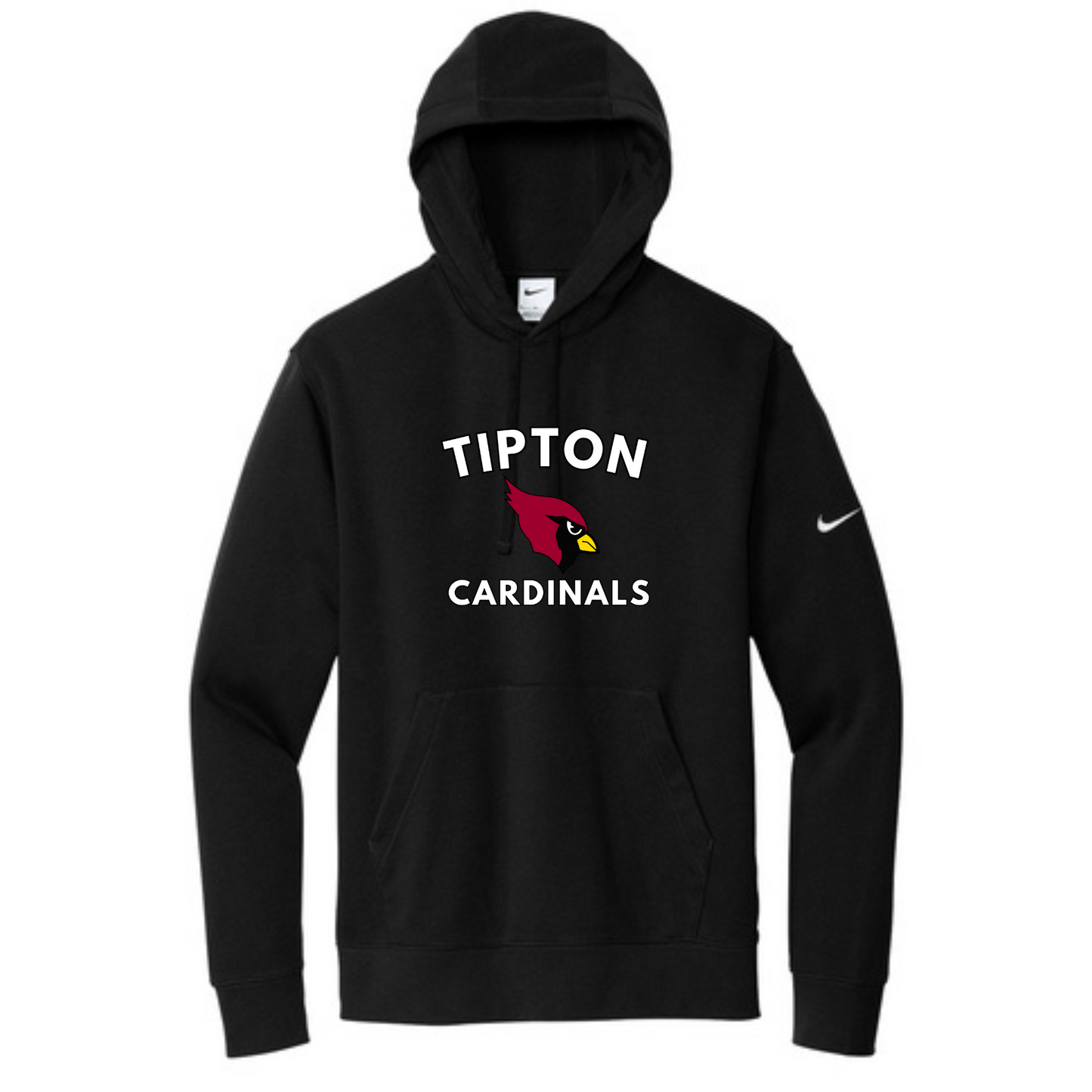 Tipton Middle School Basketball Nike Club Fleece Sleeve Swoosh Pullover Hoodie - NKDR1499