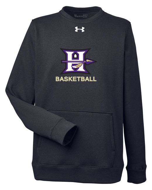 Hallsville Indian Basketball Under Armour Men's Hustle Fleece Crewneck Sweatshirt - 1302159