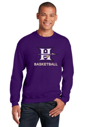 Hallsville Indian Basketball Gildan - Heavy Blend Crewneck Sweatshirt - 18000