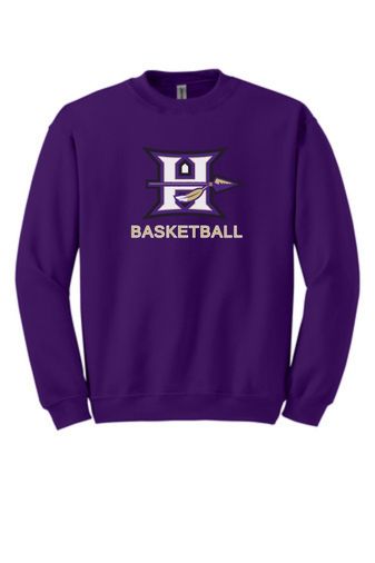 Hallsville Indian Basketball Gildan - Heavy Blend Crewneck Sweatshirt - 18000