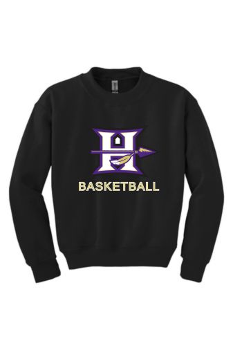 Hallsville Indian Basketball Gildan Youth Heavy Blend Crewneck Sweatshirt - 18000B