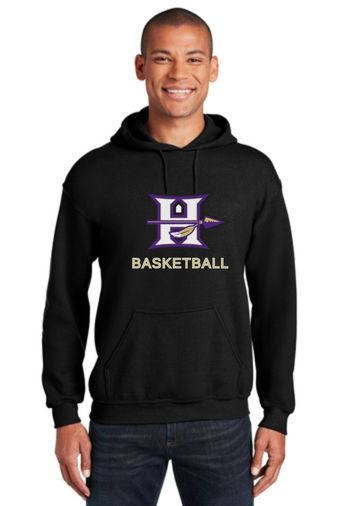 Hallsville Indian Basketball Gildan - Heavy Blend Hooded Sweatshirt - 18500