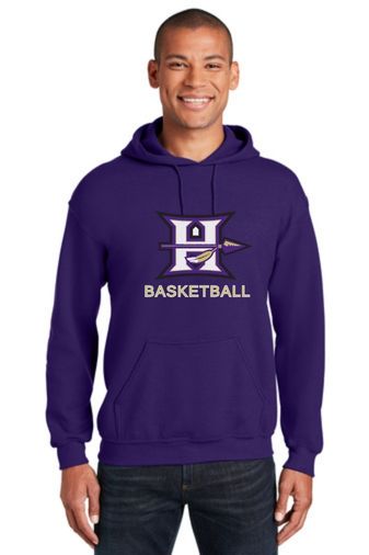 Hallsville Indian Basketball Gildan - Heavy Blend Hooded Sweatshirt - 18500