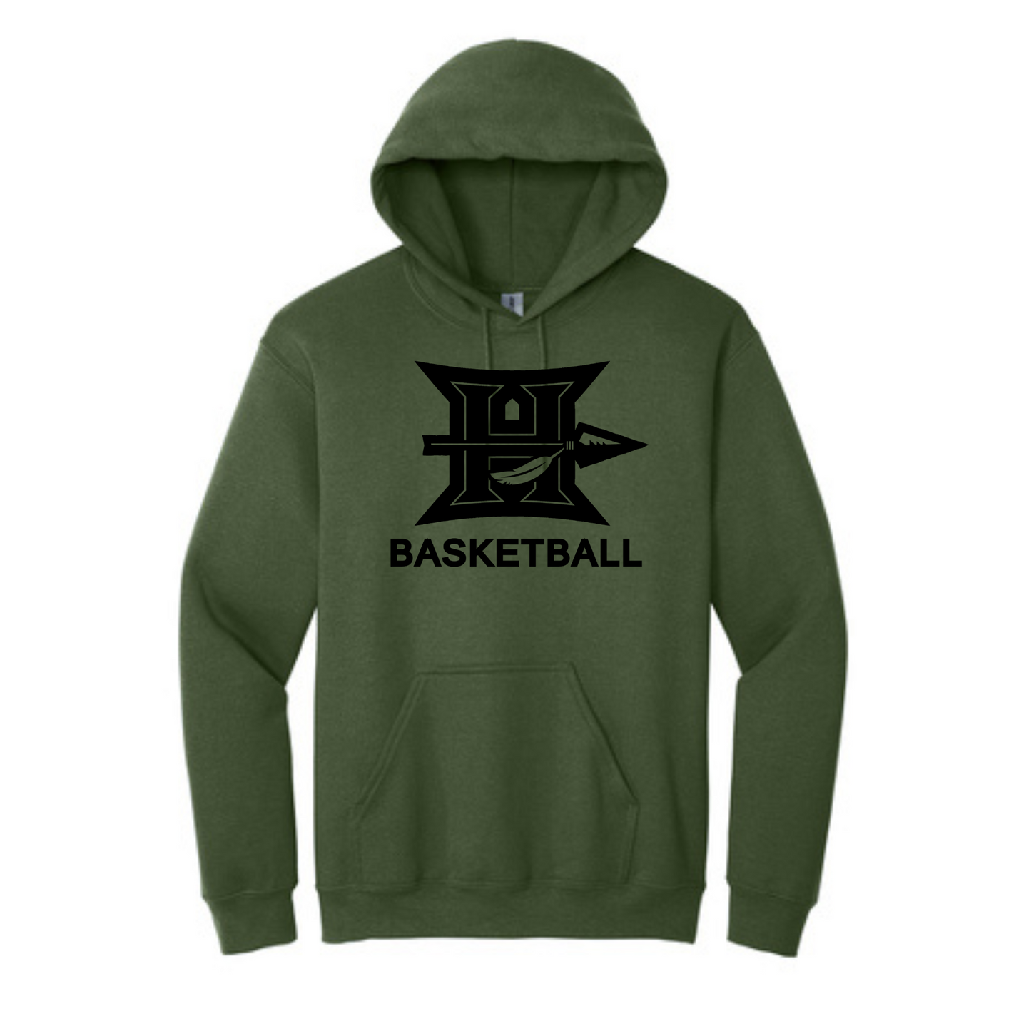 Hallsville Indian Basketball Military Appreciation Gildan Heavy Blend Hooded Sweatshirt - 18500