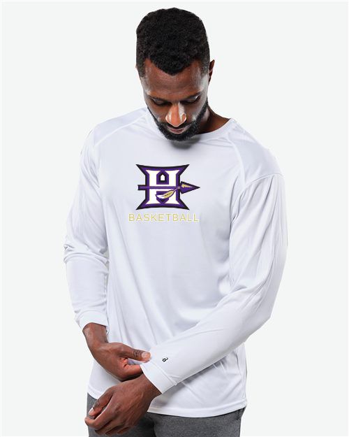 Hallsville Indian Basketball Badger B-Core Long Sleeve T-Shirt - 4104