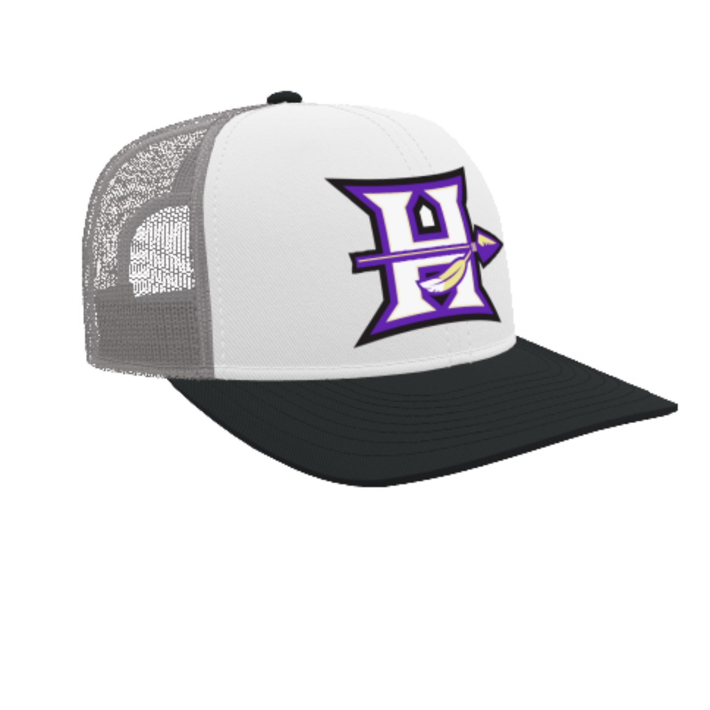 Hallsville Indian Basketball Adjustable Trucker Cap - 3038