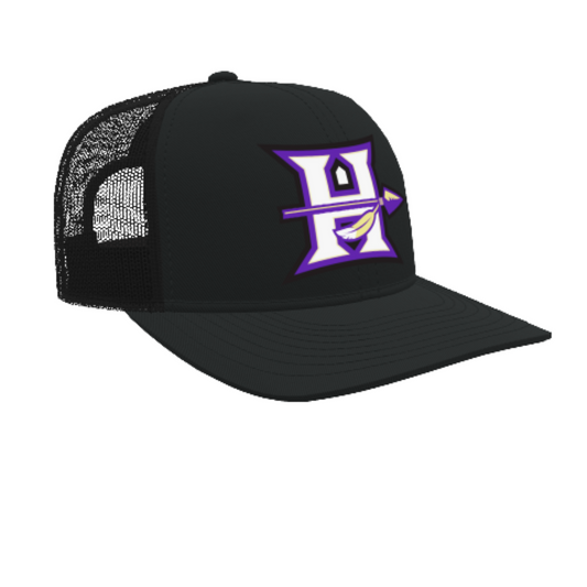 Hallsville Indian Basketball Adjustable Trucker Cap - 3038