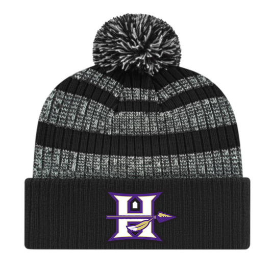 Hallsville Indian Basketball Heavy Ribbed Knit Cap with Cuff- IK57