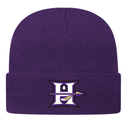 Hallsville Indian Basketball Knit Cap with Cuff - TKN24